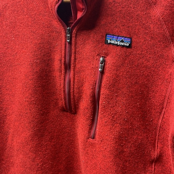 Patagonia red 1/2 pullover size medium - Picture 3 of 4